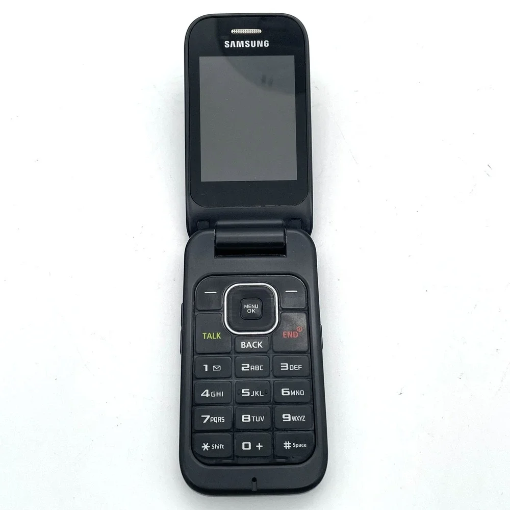 VTG Y2K Samsung Charcoal Gray Flip Phone w/Charger Working Condition Nostalgic